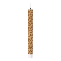 Xenos LED dinerkaars animal - bruin - ø2.2x24.5 cm- Led Kaarsen