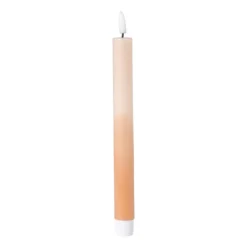 Xenos LED dinerkaars duo - bruin/beige - ø2.2x24.5 cm- Led Kaarsen