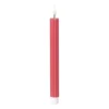 Xenos LED dinerkaars rib - roze - ø2.2x24.5 cm- Led Kaarsen