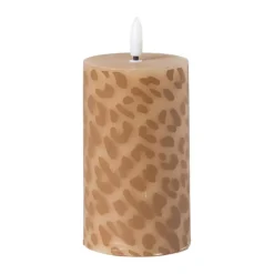 Xenos LED kaars animal groot - bruin/zwart - ø7x12 cm- Led Kaarsen