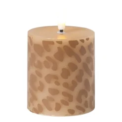 Xenos LED kaars animal klein - bruin/zwart - ø7x8 cm- Led Kaarsen