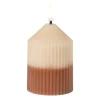 Xenos LED kaars duo - beige/bruin - ø7x10 cm- Led Kaarsen