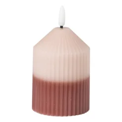 Xenos LED kaars duo - roze/lichtroze - ø7x10 cm- Led Kaarsen