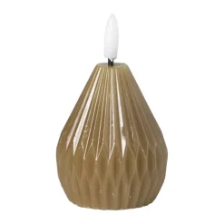 Xenos LED kaars peer - groen - ø6.5x8 cm- Led Kaarsen