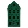 Xenos LED kersthuisje vilt - groen - 11.3x5.8x4.3 cm- Kersthuisjes