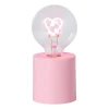 Xenos Led lamp hartje - roze - ø7.8x16.5 cm- Led Lampen