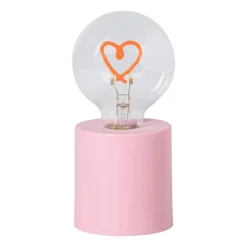 Xenos Led lamp hartje - roze - ø7.8x16.5 cm- Led Lampen