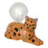 Xenos LED lamp tijger - multikleur - 12.5x18.5x9 cm- Tafellampen
