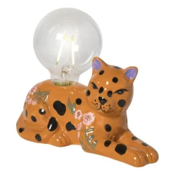 Xenos LED lamp tijger - multikleur - 12.5x18.5x9 cm- Tafellampen