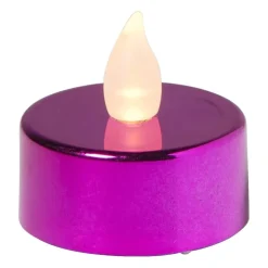 Xenos LED waxinelichten - fuchsia - set van 5- Led Kaarsen