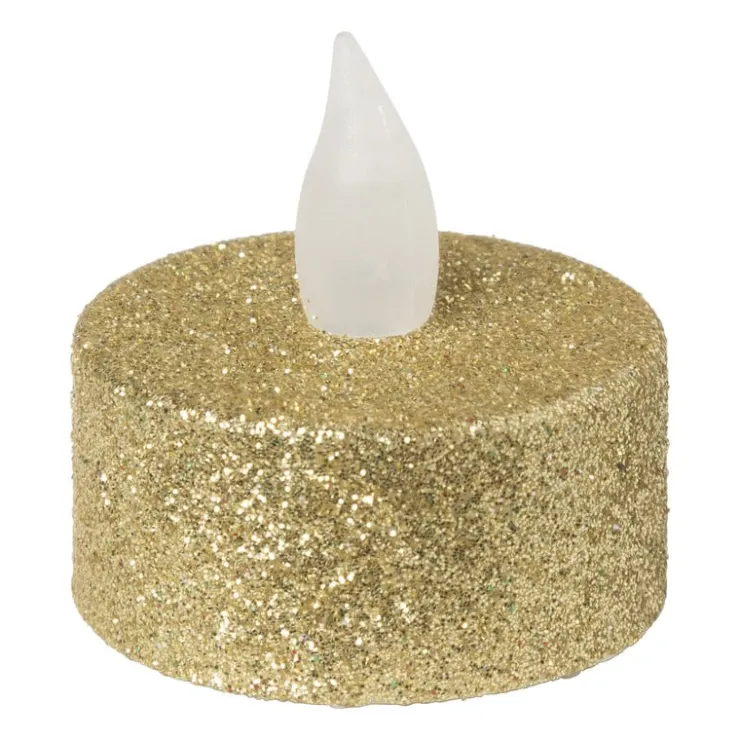 Xenos LED waxinelichten - goud - set van 4- Led Kaarsen|Waxinelichtjes