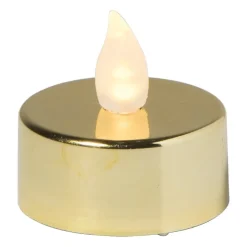 Xenos LED waxinelichten - goud - set van 5- Led Kaarsen