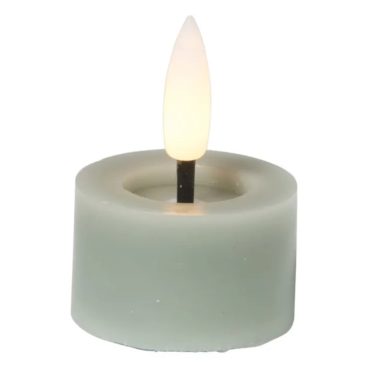 Xenos LED waxinelichten - groen - set van 3- Led Kaarsen