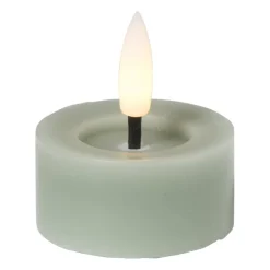 Xenos LED waxinelichten - groen - set van 2- Led Kaarsen