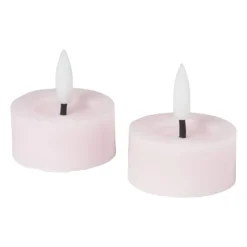 Xenos LED waxinelichten - roze - set van 2- Led Kaarsen