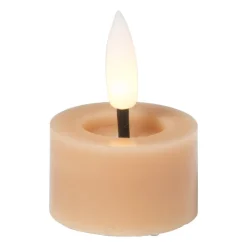 Xenos LED waxinelichten - taupe - set van 3- Led Kaarsen