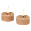 Xenos LED waxinelichten - taupe - set van 2- Led Kaarsen