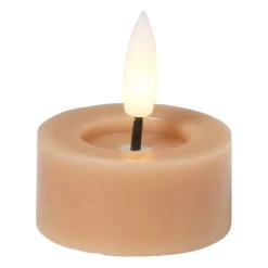 Xenos LED waxinelichten - taupe - set van 2- Led Kaarsen