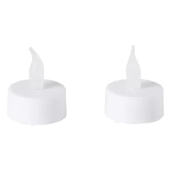 Xenos LED waxinelichten - wit - set van 2 - 12x4x10 cm- Led Kaarsen