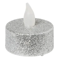 Xenos LED waxinelichten - zilver - set van 4- Led Kaarsen|Waxinelichtjes