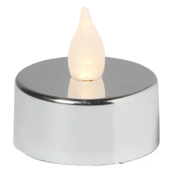 Xenos LED waxinelichten - zilver - set van 5- Led Kaarsen