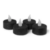 Xenos LED waxinelichten - zwart - set van 4- Led Kaarsen|Waxinelichtjes