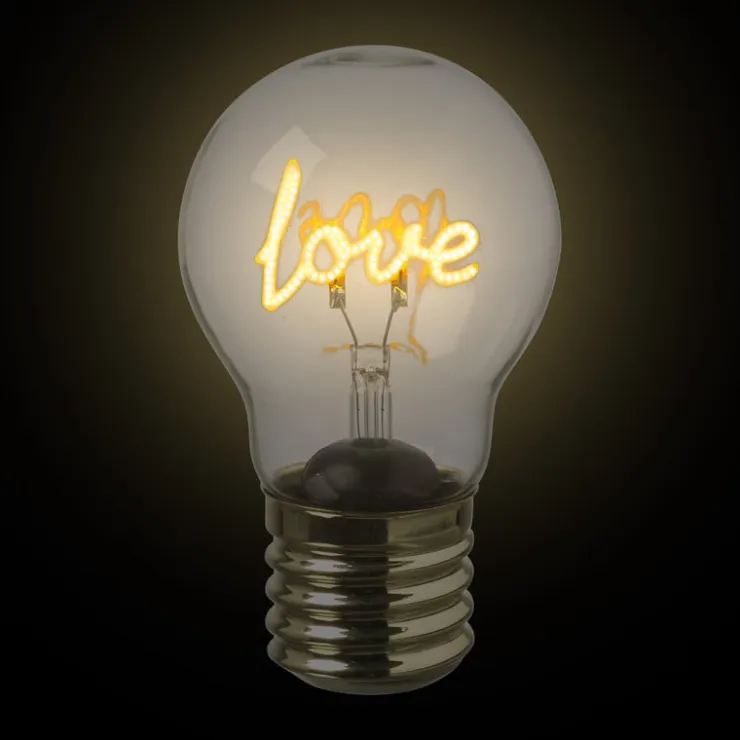Xenos Ledlamp love - 7x7x12 cm- Kerstcadeaus|Led Lampen