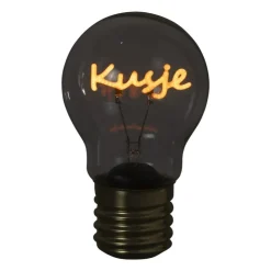 Xenos Ledlampje kusje - oranje - ø7x12 cm- Led Lampen