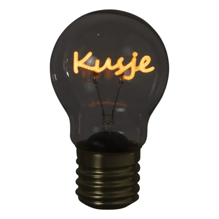 Xenos Ledlampje kusje - oranje - ø7x12 cm- Led Lampen