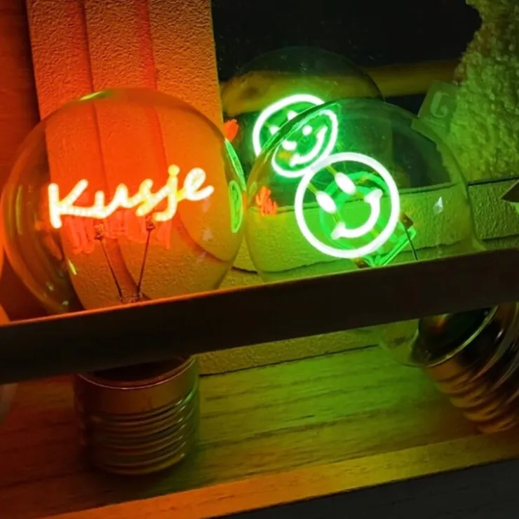 Xenos Ledlampje kusje - oranje - ø7x12 cm- Led Lampen