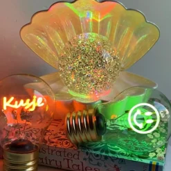 Xenos Ledlampje smiley - groen - ø7x12 cm- Led Lampen