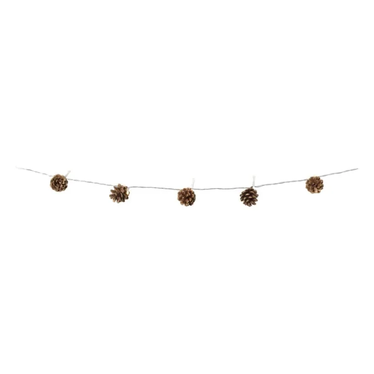 Xenos Lichtslinger dennenappels - bruin - 165 cm- Lichtslingers