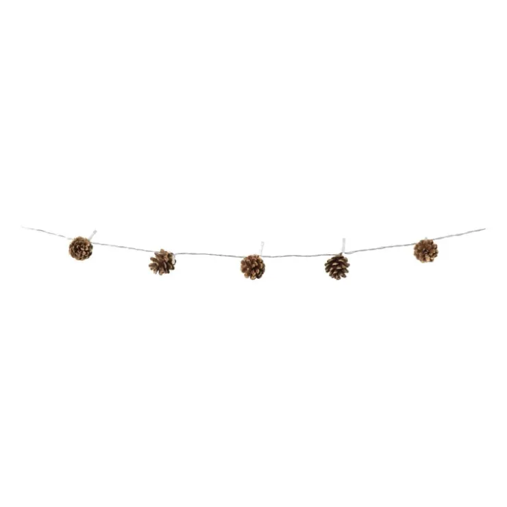 Xenos Lichtslinger dennenappels - bruin - 165 cm- Lichtslingers