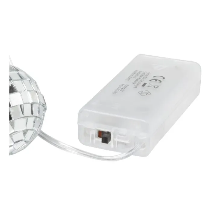 Xenos Lichtslinger met discoballen - 10 LED - 165 cm- Kerstslingers|Lichtslingers