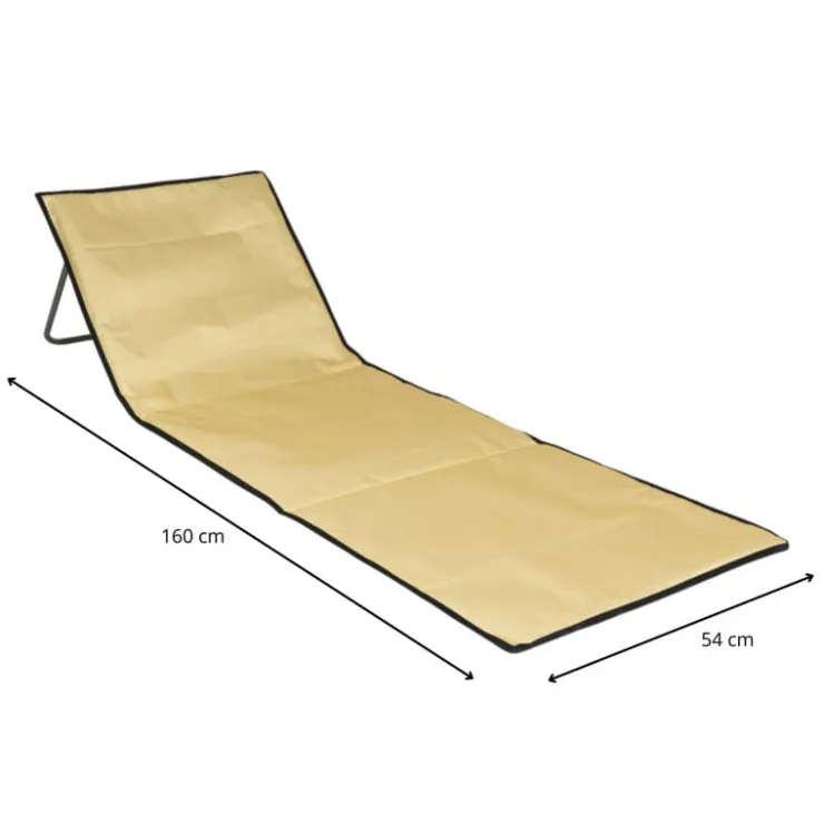 Xenos Ligbed Miami - geel - 160x54 cm- Strandaccessoires|Campingstoelen