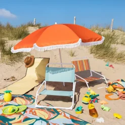 Xenos Ligbed Miami - geel - 160x54 cm- Strandaccessoires|Campingstoelen