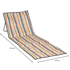 Xenos Ligbed Miami - gestreept - 160x54 cm- Strandaccessoires|Campingstoelen