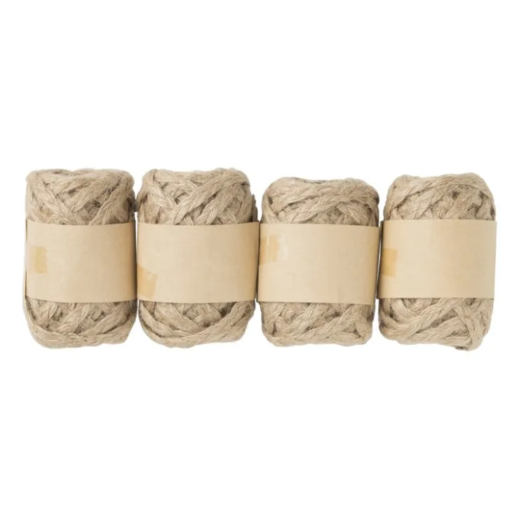 Xenos Lint - jute - set van 4- Knutselspullen