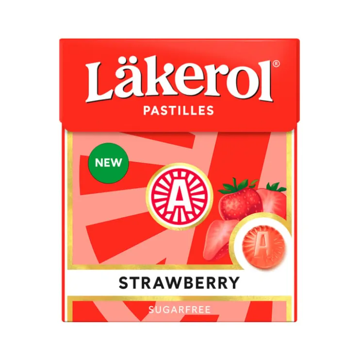 Xenos Läkerol pastilles - aardbei - 25 gram- Snoep