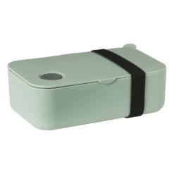 Xenos Lunchbox met elastiek - groen - 6.8x19x12 cm- Broodtrommels