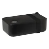 Xenos Lunchbox met elastiek - zwart - 6.8x19x12 cm- Broodtrommels