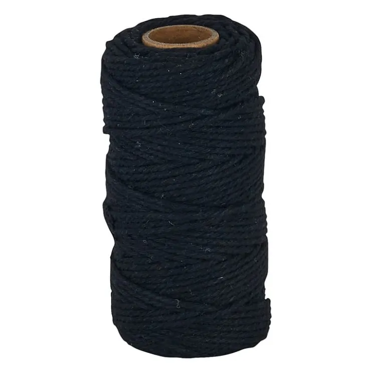 Xenos Macrame koord - zwart - 2mm- Garen|Knutselspullen