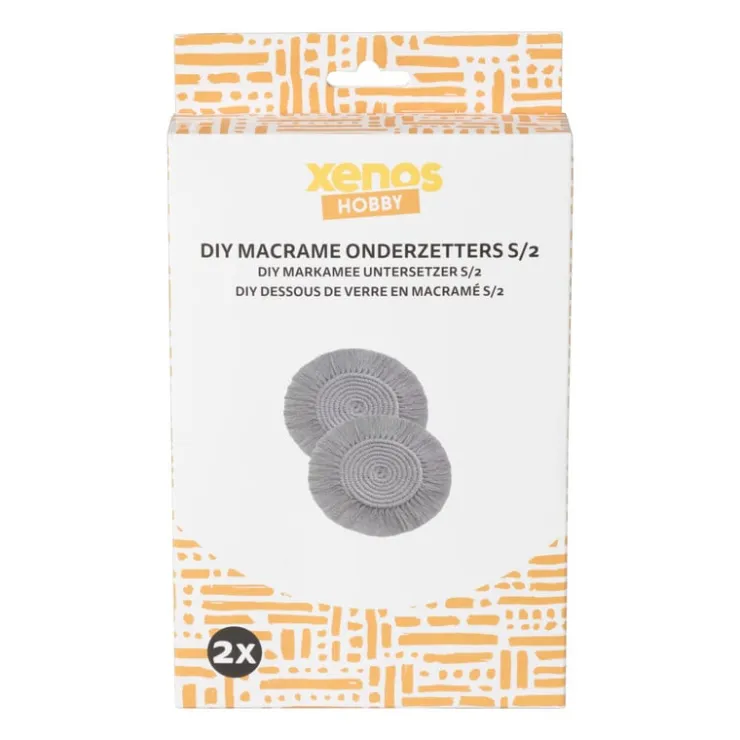 Xenos Macrame onderzetters - set van 2- Onderzetters