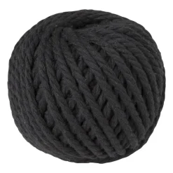 Xenos Macrame touw - zwart - 40 meter- Garen