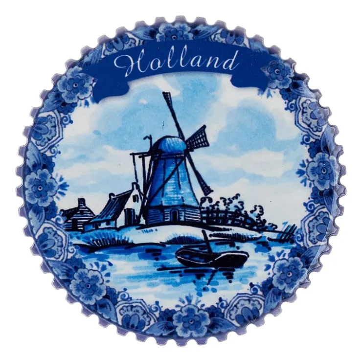 Xenos Magneet Hollandse molen - rond- Holland Souvenirs