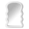 Xenos Make-up spiegeltje wave - wit - 26x17.7x2.7 cm- Make-Up Spiegels