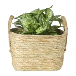 Xenos Mand Basix vierkant - 26x26x26 cm - naturel- Manden|Manden
