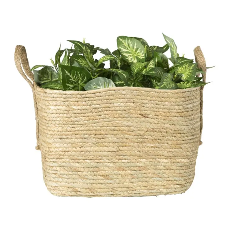 Xenos Mand Basix vierkant - 34x34x34 cm - naturel- Manden|Manden