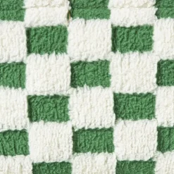 Xenos Mand checks middel - groen/wit - 13x33x23 cm- Manden|Manden