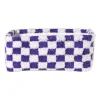 Xenos Mand checks middel - paars/wit - 13x33x23 cm- Manden|Manden